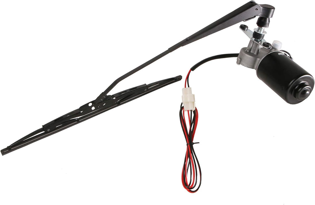 12V Universal Electric Windshield Wiper Motor Kit for UTV ATV Windshields, 13.7" Blade Pack of 2 B60662