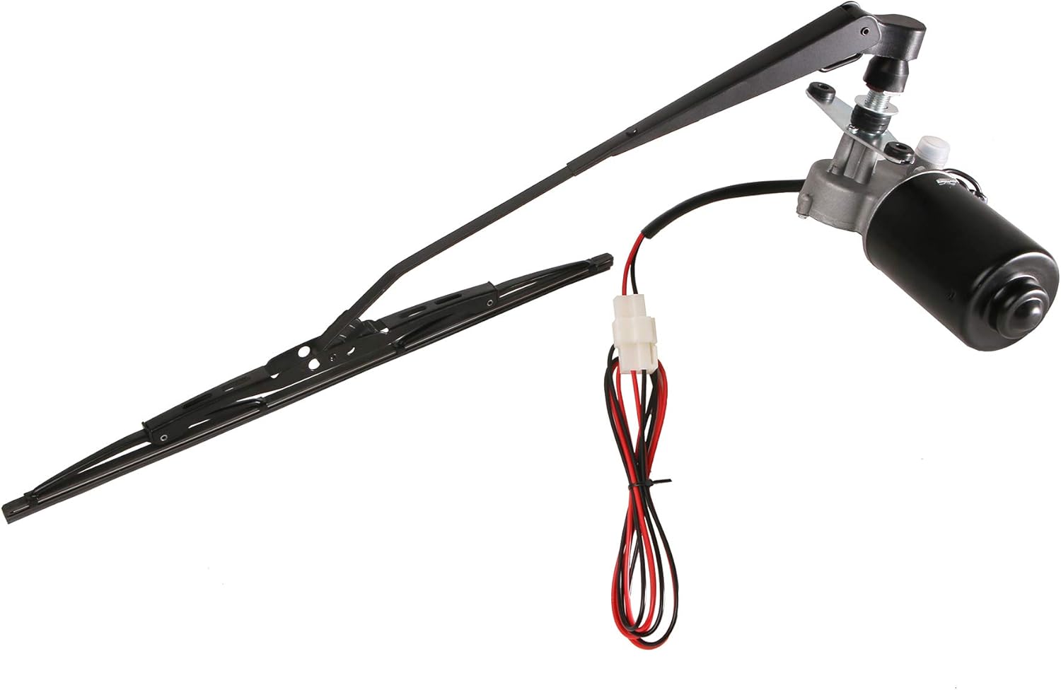 12V Universal Electric Windshield Wiper Motor Kit for UTV ATV Windshields, 13.7" Blade Pack of 2 B60662