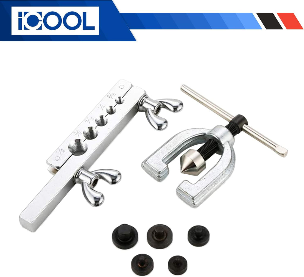 Auto Single & Double Flaring Tool Kit for Copper Aluminum Brake Line W2942