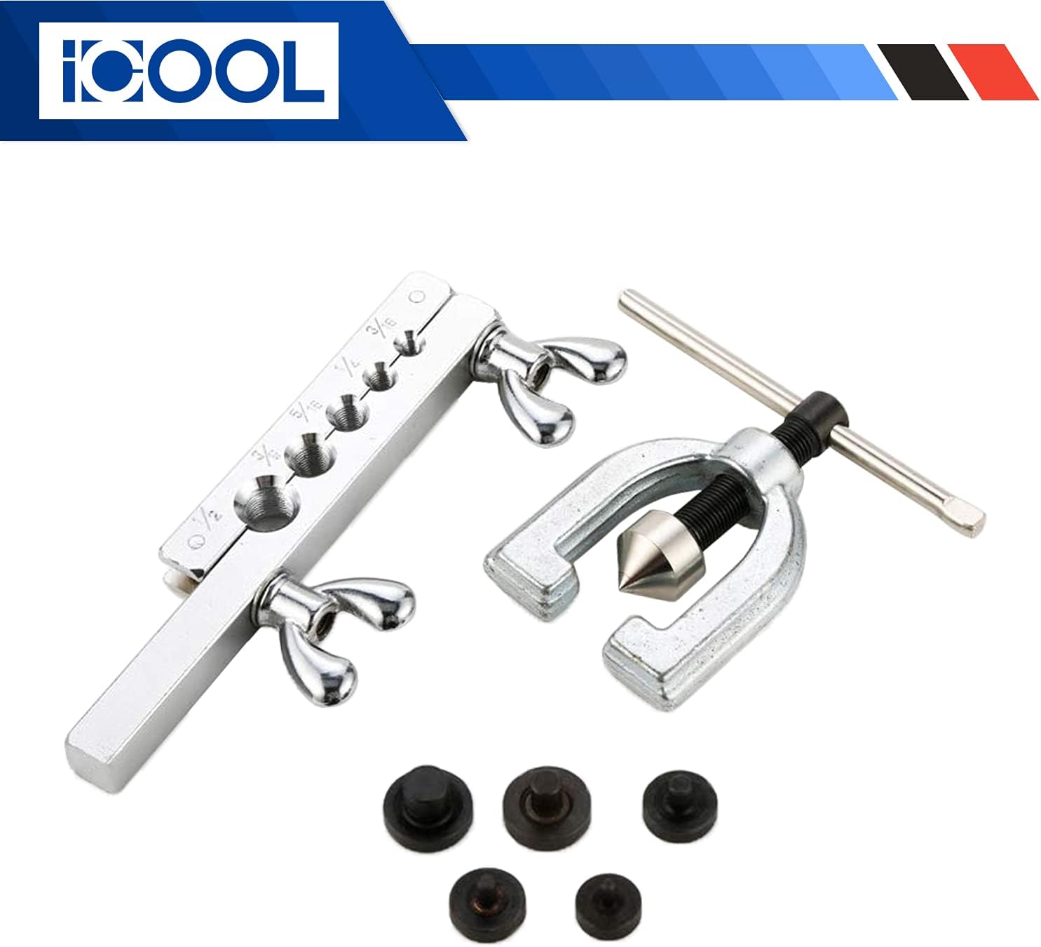 Auto Single & Double Flaring Tool Kit for Copper Aluminum Brake Line W2942