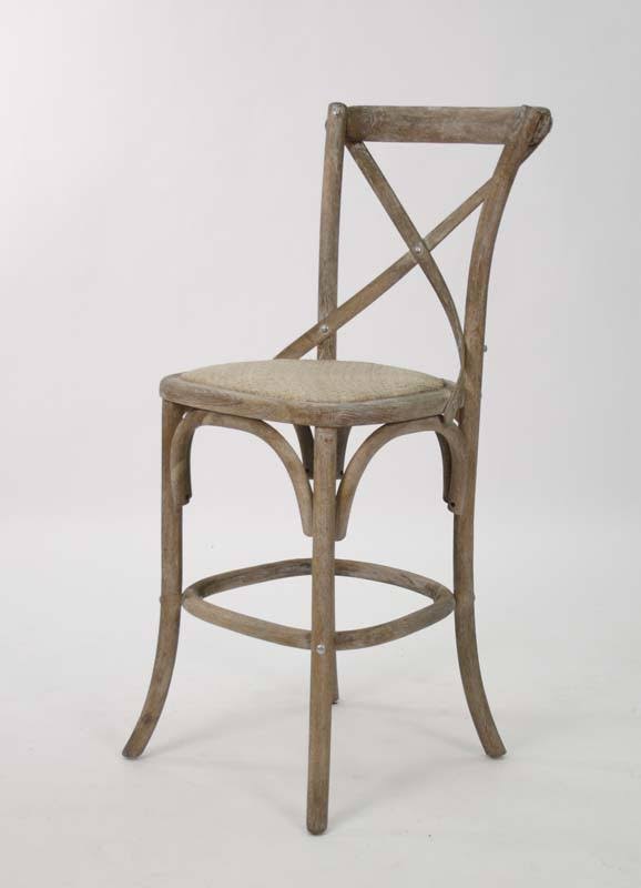 Limed Grey Oak Cafe Counter Stool Y6765