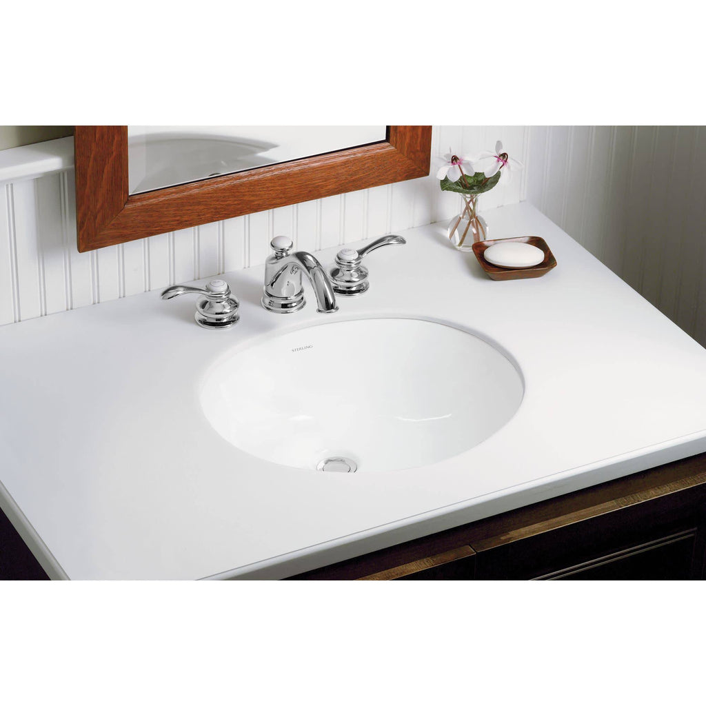 Oval Undermount Bathroom Sink with Overflow M1017