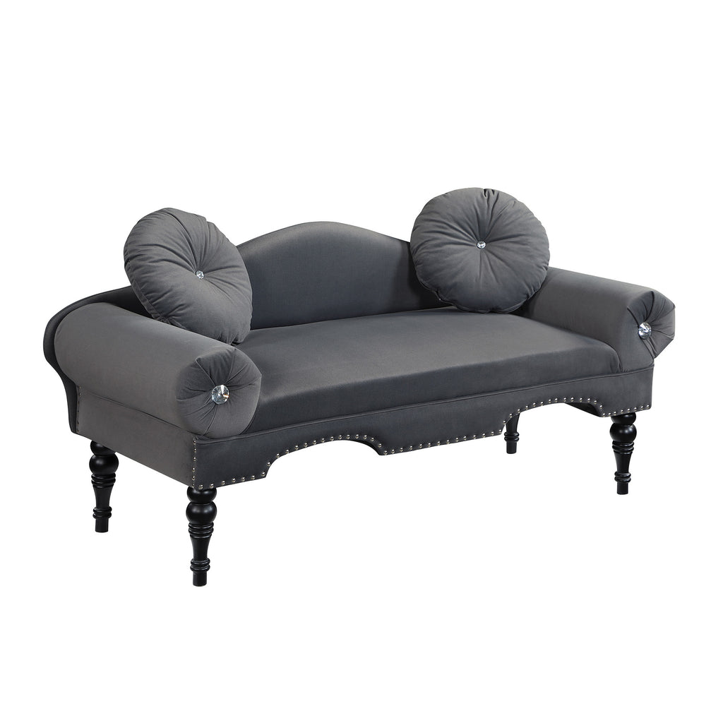 Velvet Loveseat Sofa with Nail Head Trimming M20297