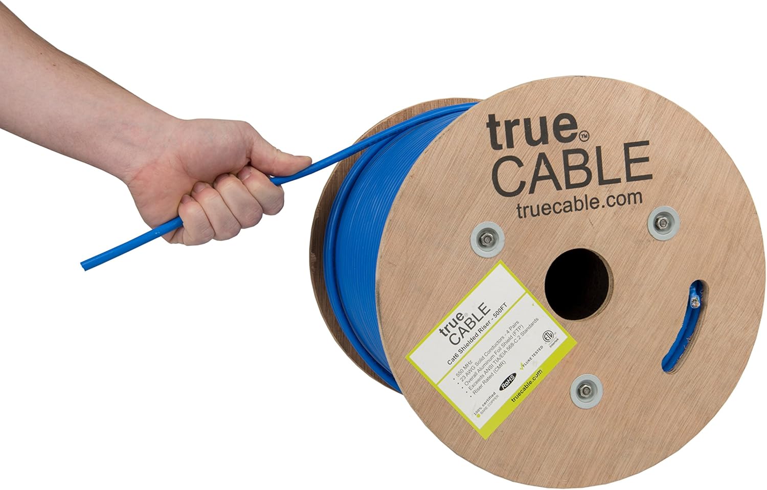 500ft Gray 23AWG Solid Bare Copper Bulk Ethernet Cable K549