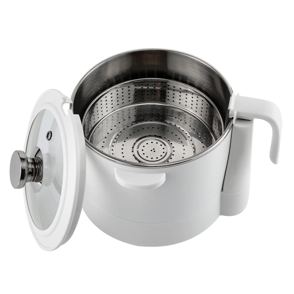3L Stainless Steel Electric Hot Pot with Measuring Cup (White) V280265