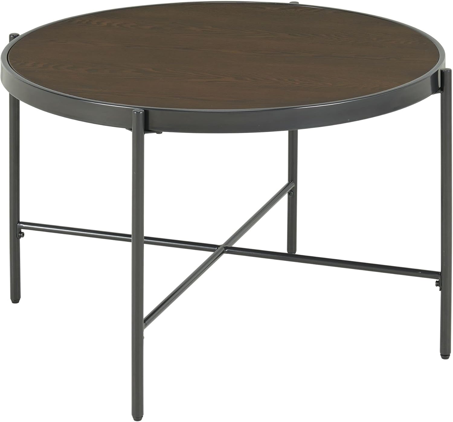 Round Coffee Table with Wooden Top K1075