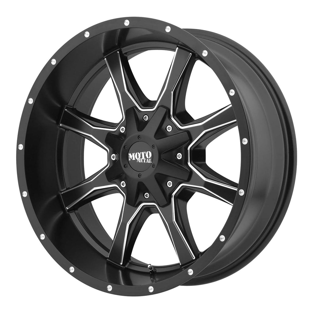 17x8 Satin Black Milled Wheel T91589