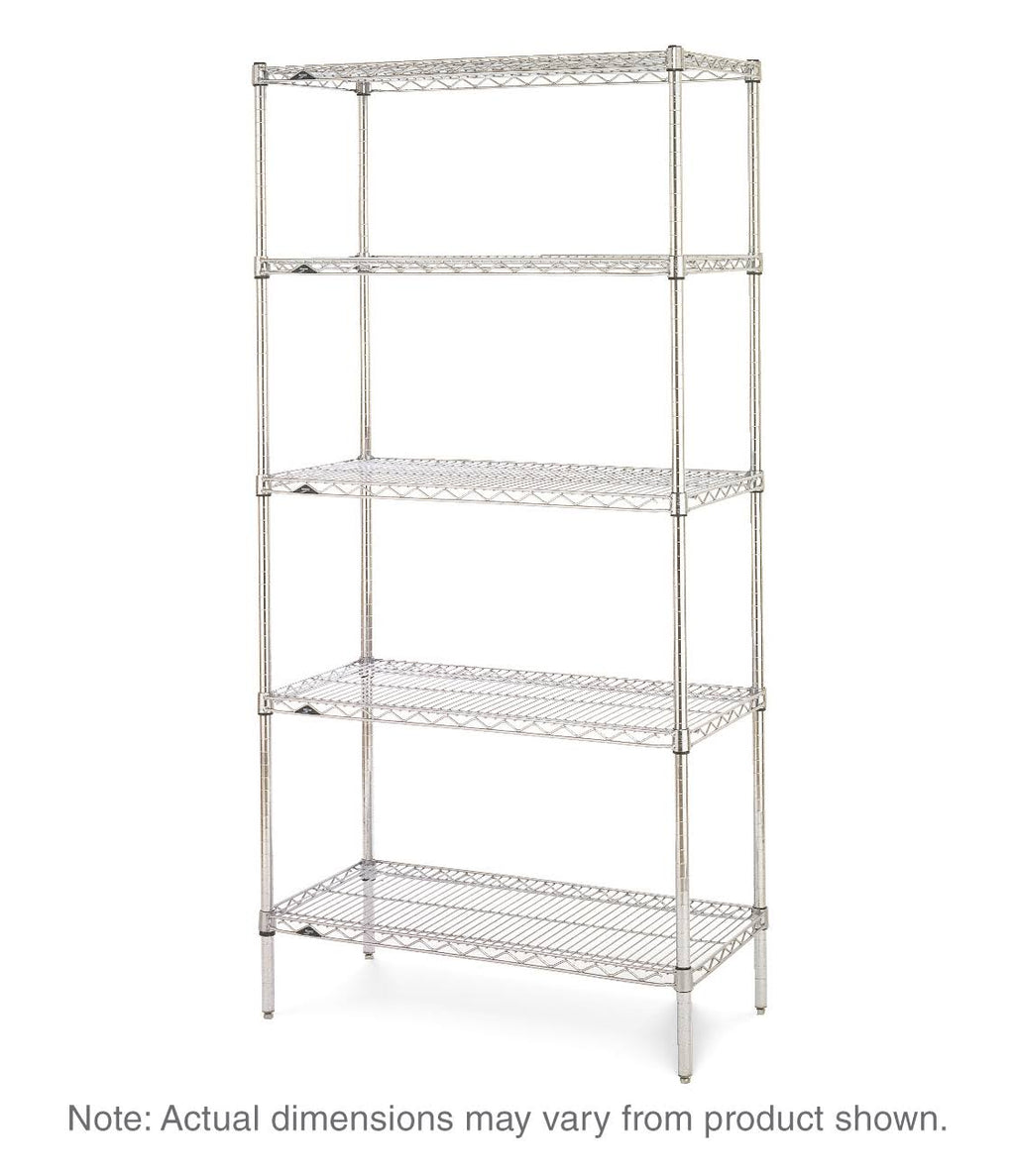Chrome Shelving Unit, 5 Shelves Z629633