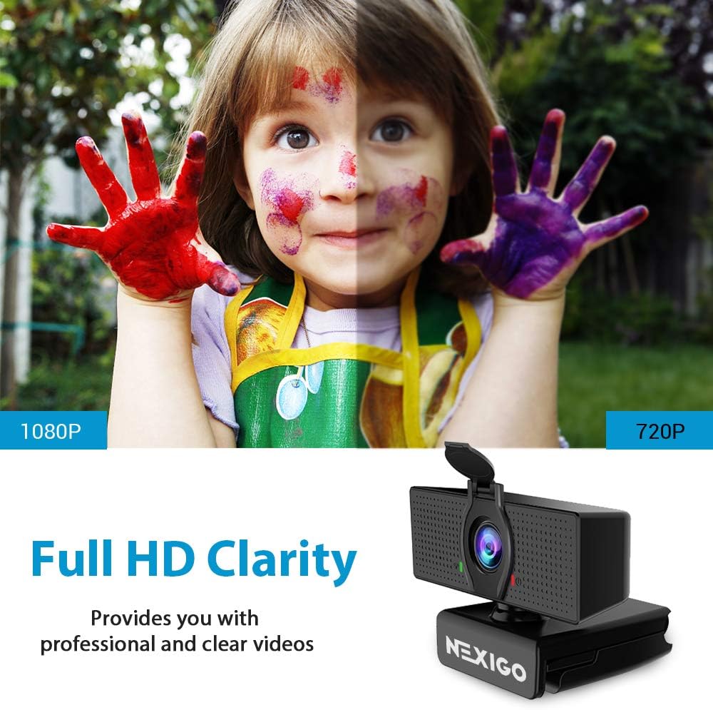 2 Pack 1080P Web Camera with Microphone and Privacy Cover W496
