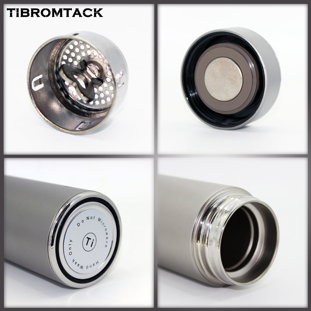 Titanium Insulated Water Bottle 320ml Double Wall Vacuum Thermos Bottle S9606