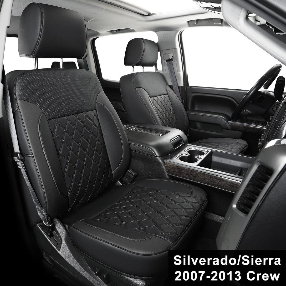 Faux Leather Seat Covers Black&Red O742033