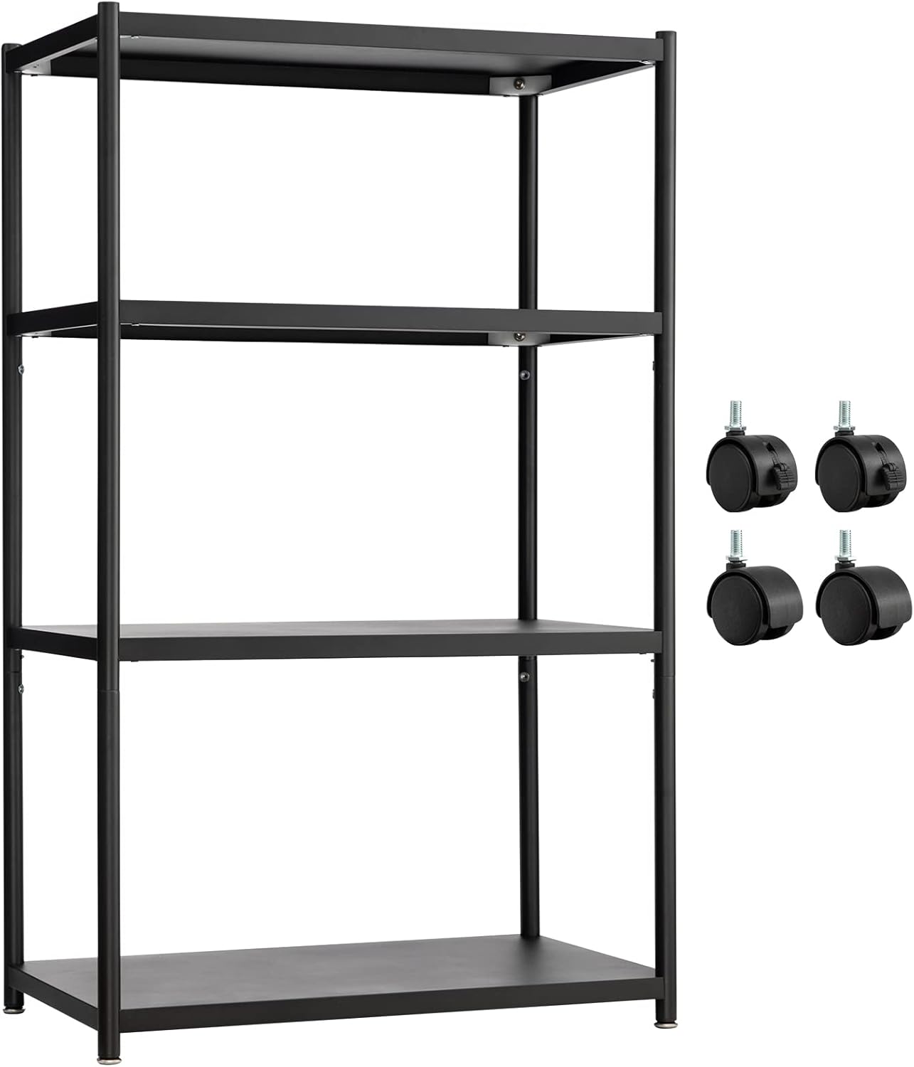 27.5 Inch 4 Tire Metal Wire Storage Shelf Black Utility Rack A56693