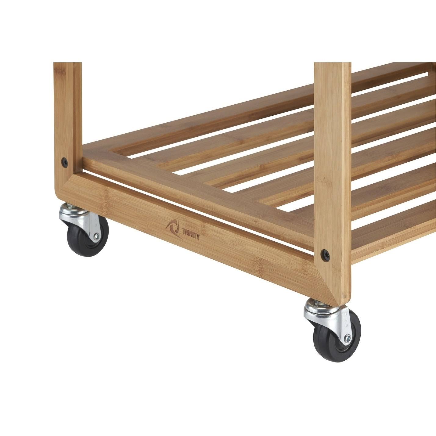 Bamboo Laundry Cart with 3 Bags J934455