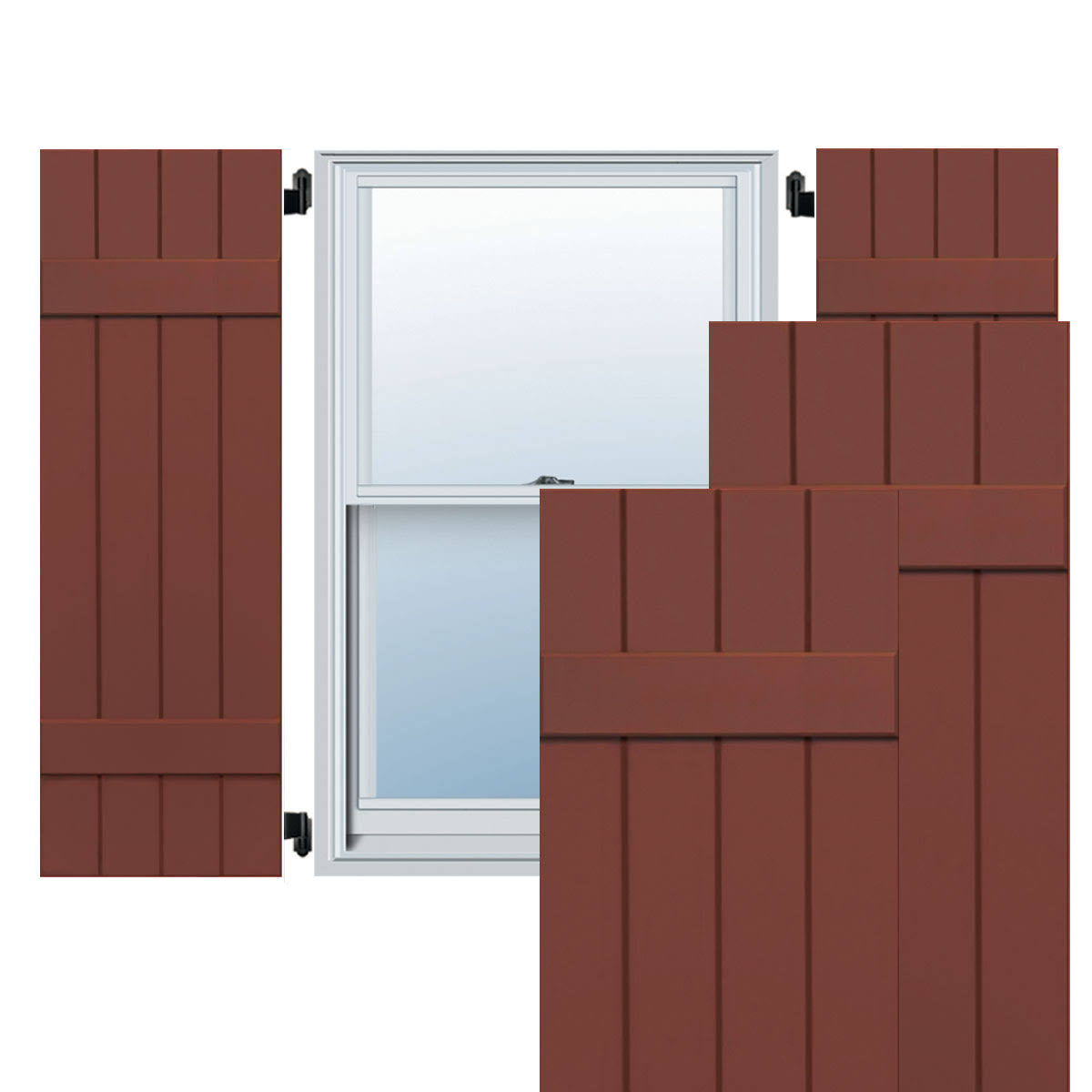 15x22W x 26x22H Composite Board-n-Batten Shutters (Per Pair) S45095
