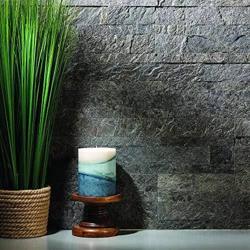 Peel and Stick Stone Overlay Kitchen Backsplash Frosted Quartz Approx 15 Sq ft Kit Z150