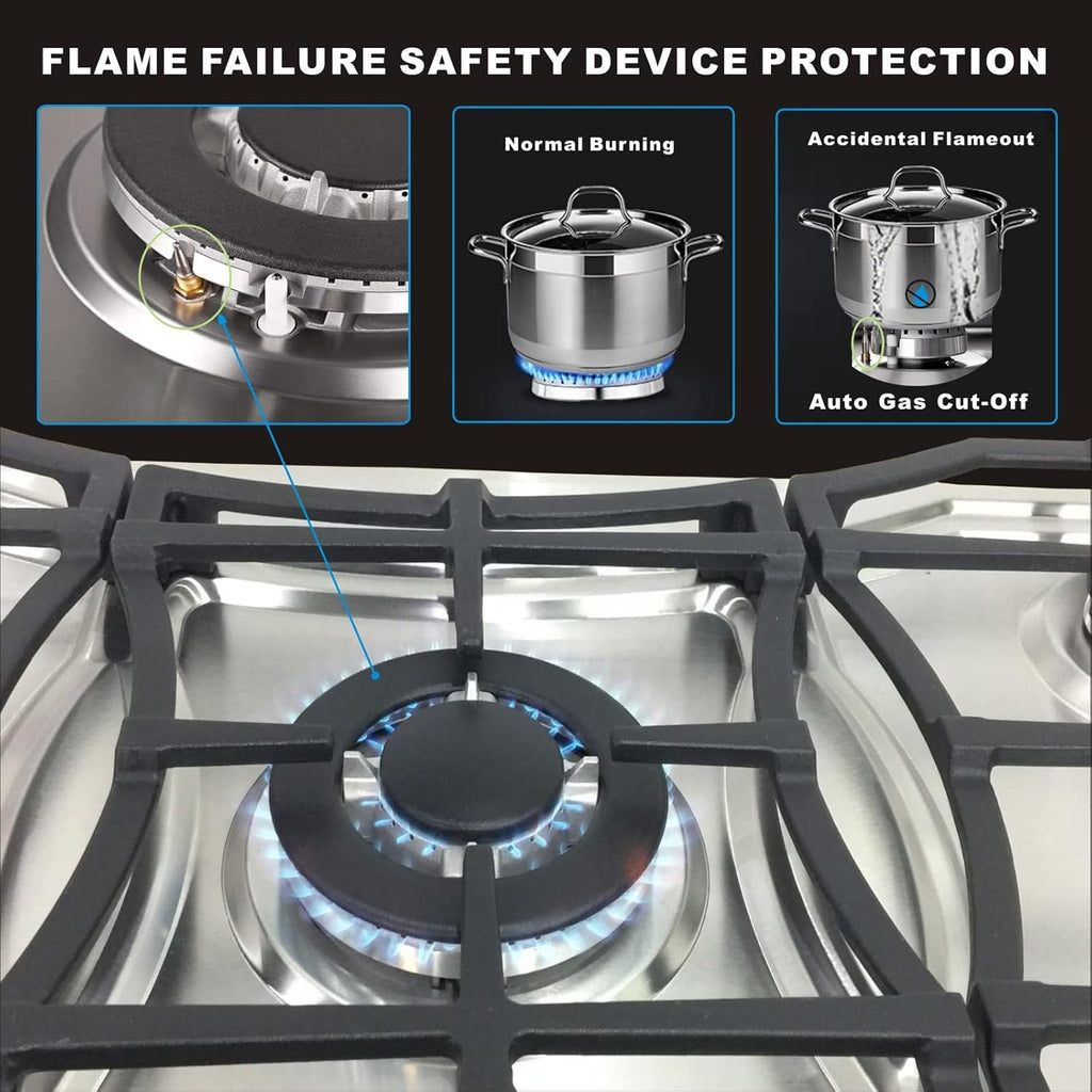 5 Burners Stainless Steel Gas Cooktop M31319