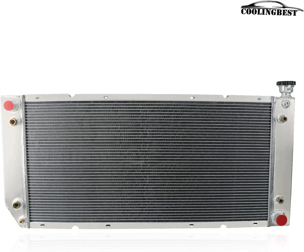 4 Row Aluminum Radiator for Chevy GMC Truck 5.7L 7.4L V8 J924