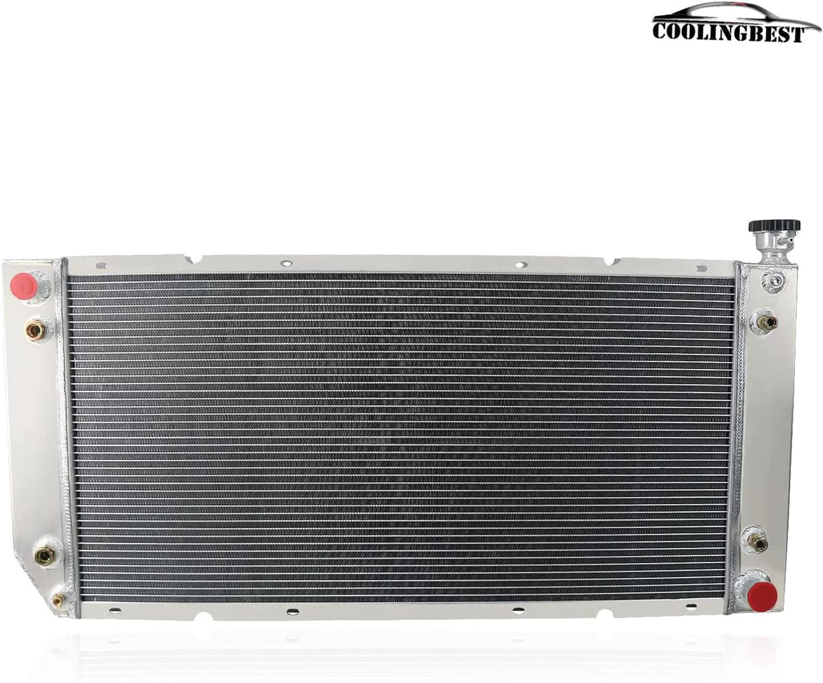 4 Row Aluminum Radiator for Chevy GMC Truck 5.7L 7.4L V8 J924