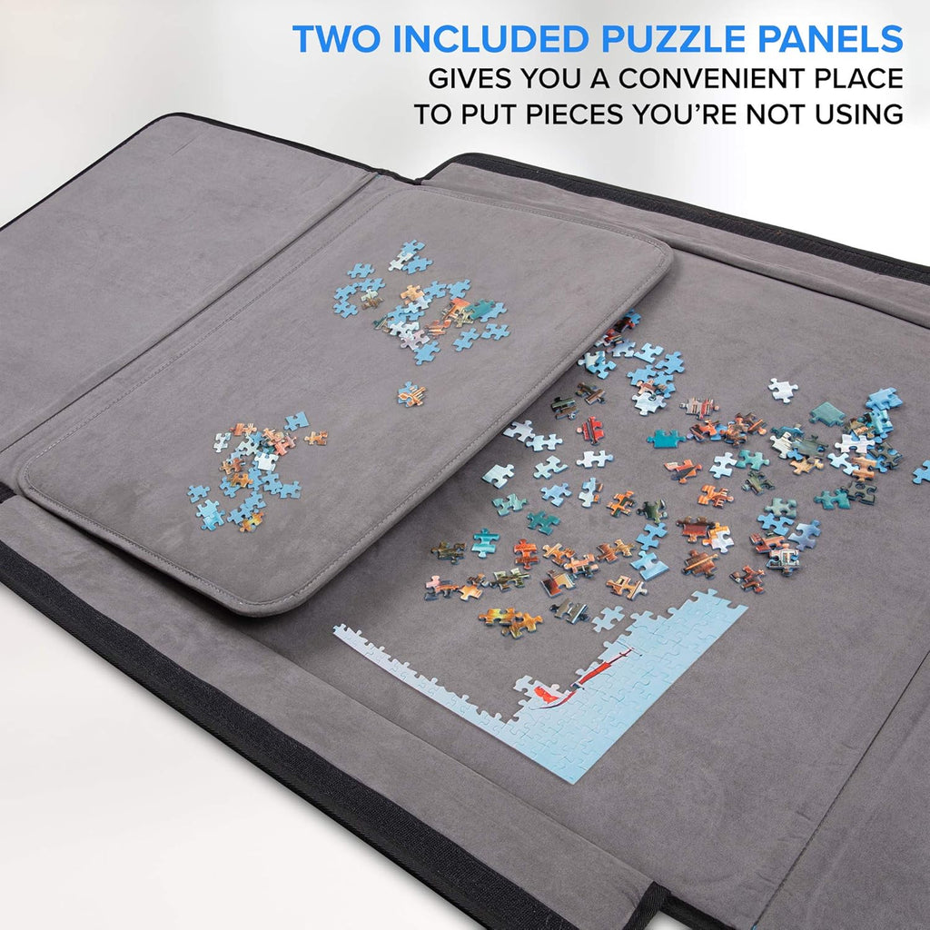 1000-Piece Jigsaw Puzzle Mat with Non-Slip Felt Surface, 2 Removable Trays, Carry Handle Pack of 2 R1477