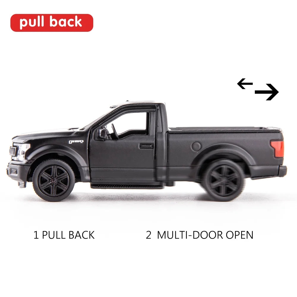 1/36 Scale F150 Pickup Truck Casting Car Model, Zinc Alloy Pull Back Toy Car G17810