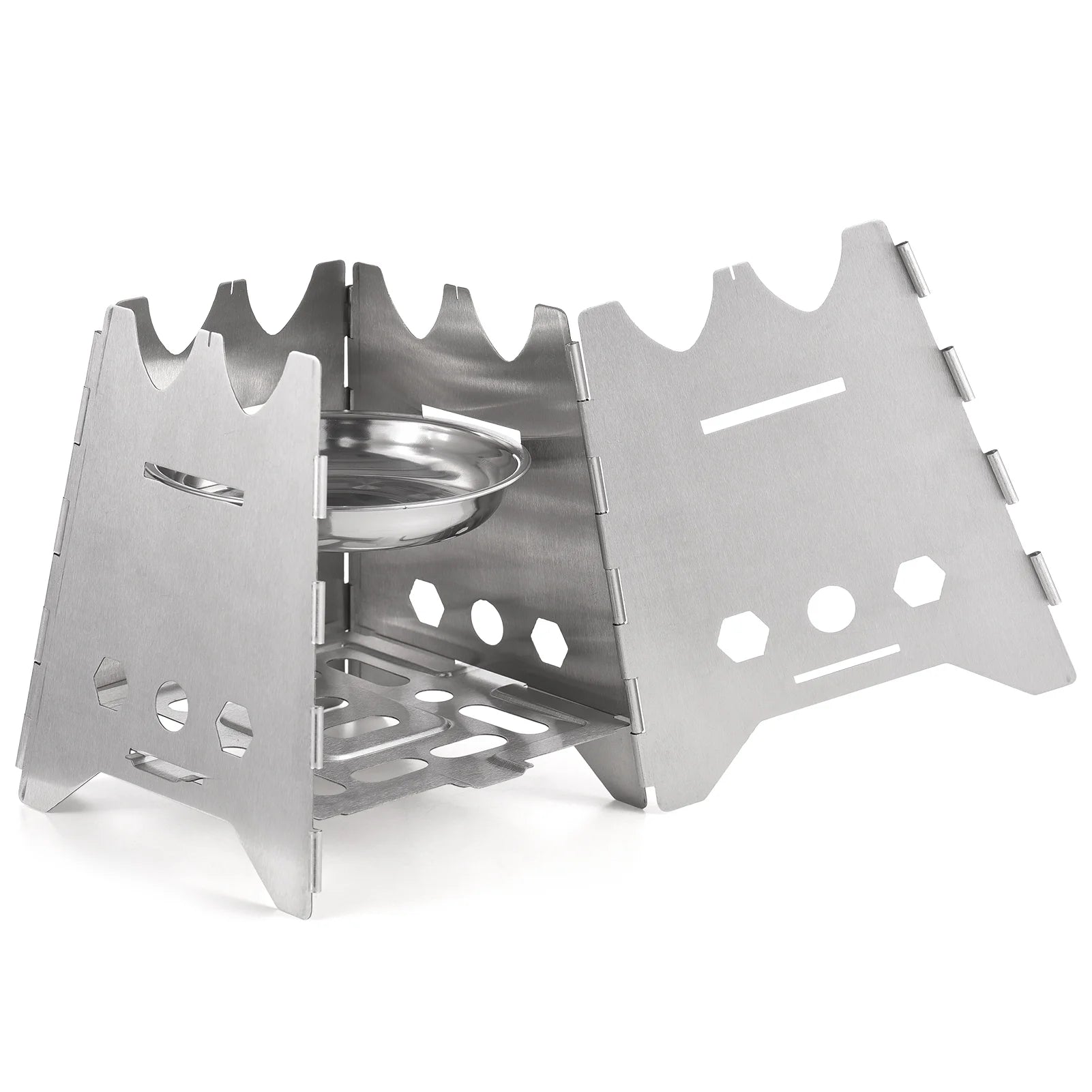 Collapsible Stainless Steel Backpacking Stove J9577