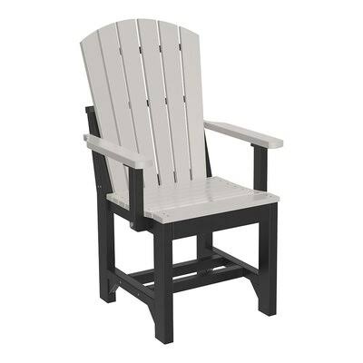 Dove Gray/Black Adirondack Patio Dining Chair Q55246