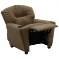 Brown Kids Recliner with Cup Holder F6061