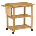 Natural Wood Kitchen Cart with Cutting Board A1192