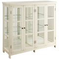 White 4 Door Glass Curio Cabinet E5770