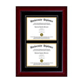 Double Diploma Frame with Mahogany Frame V756