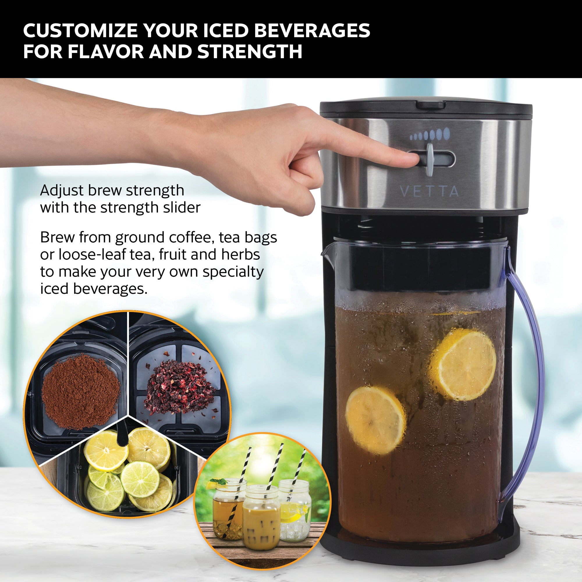 Black 2.5 Qt Iced Tea Maker P162