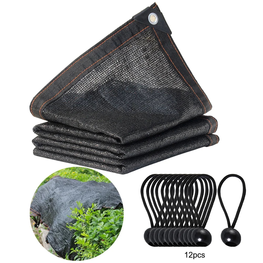Black UV Resistant Garden Shade Mesh Tarp D839
