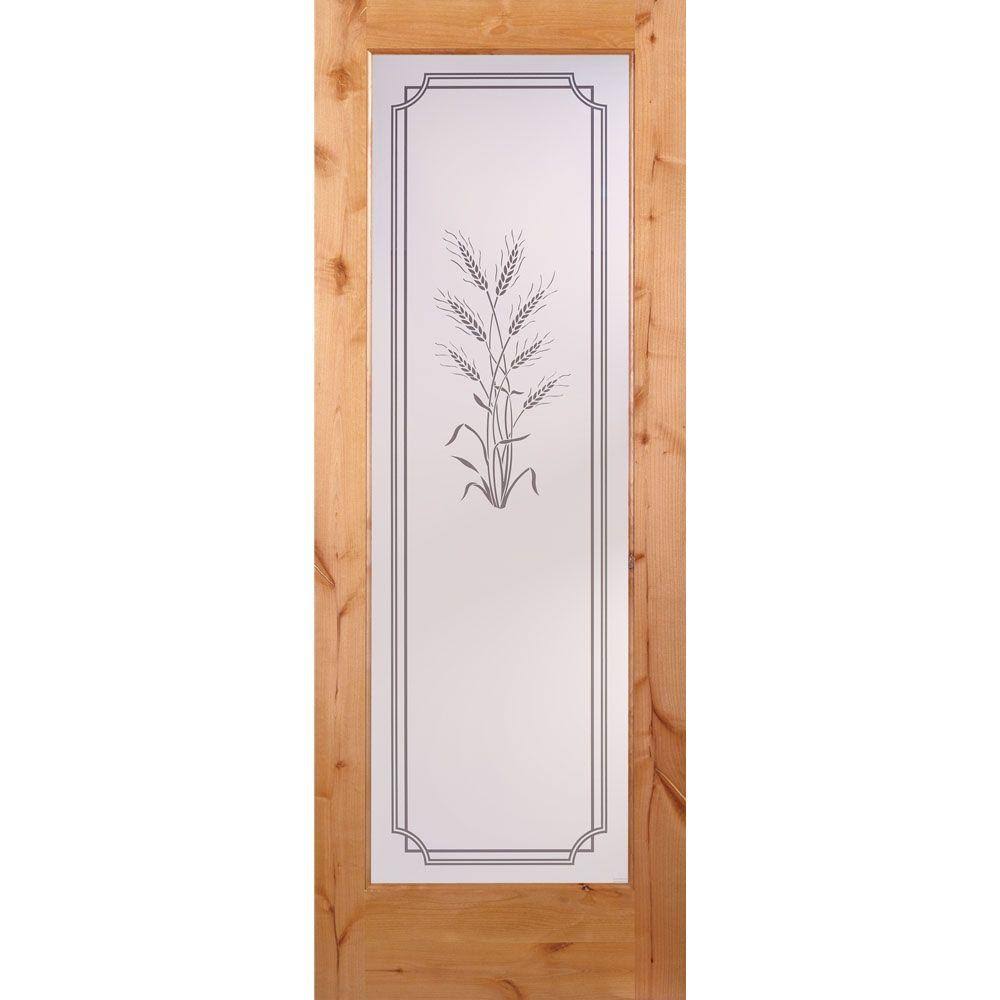36 in. x 80 in. Unfinished Knotty Alder Interior Door Slab U51467