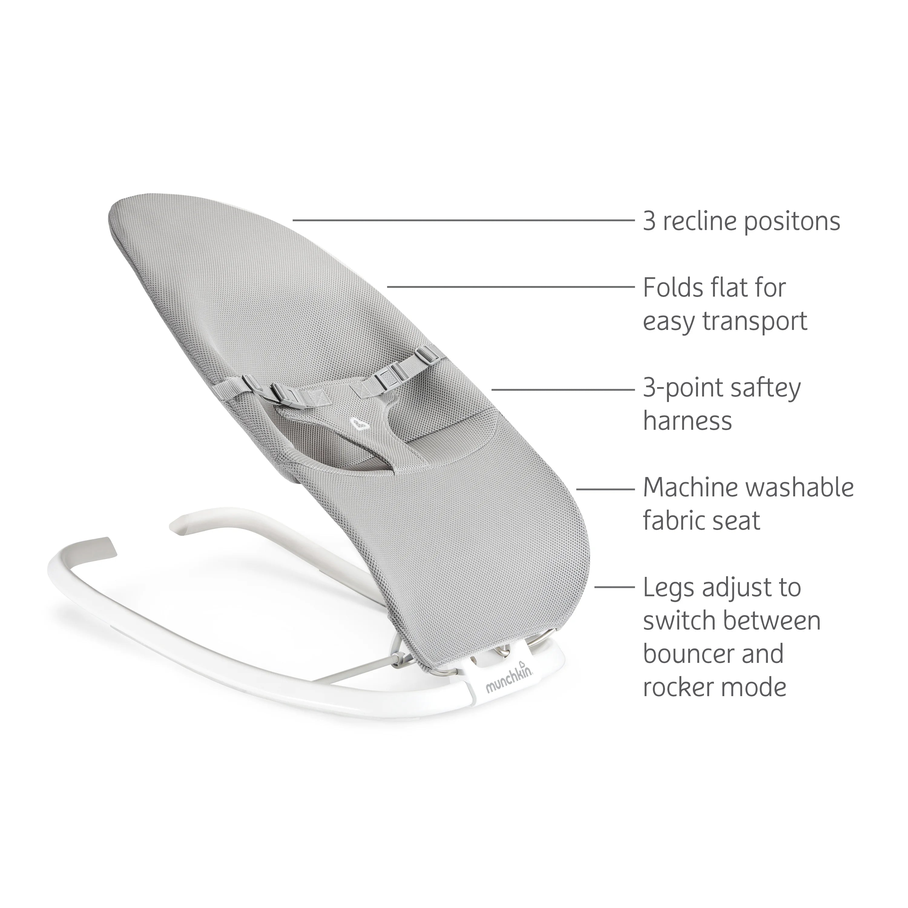 2-in-1 Baby Bouncer & Rocker, Lightweight & Compact W9759