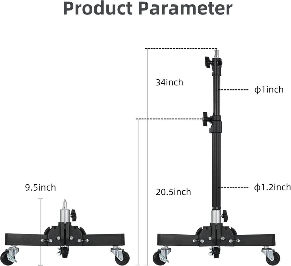 2 Pack Heavy Duty Aluminum Alloy Photography Light Stands Kit H5863