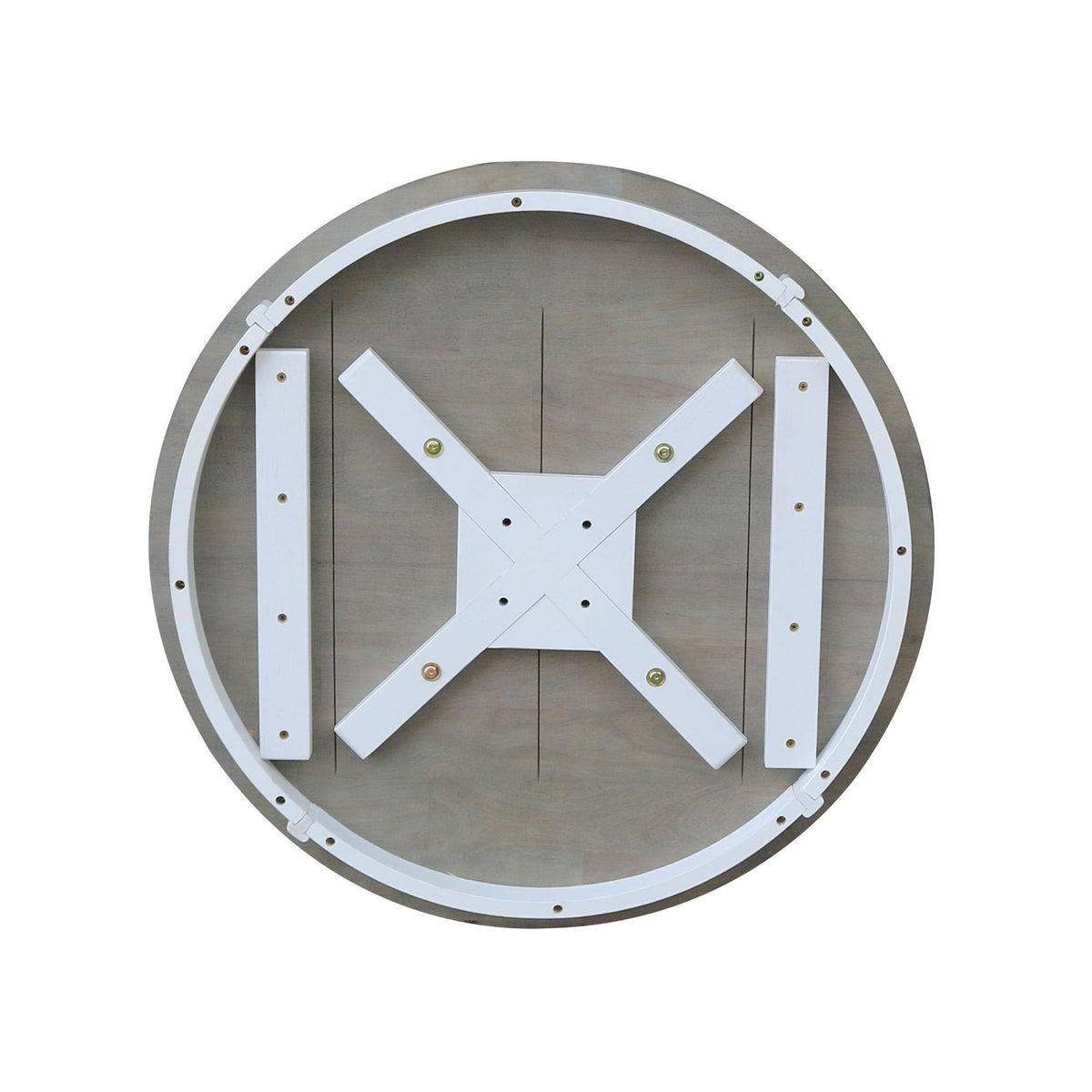 White/Heather Gray Round Top Pedestal Table J58949
