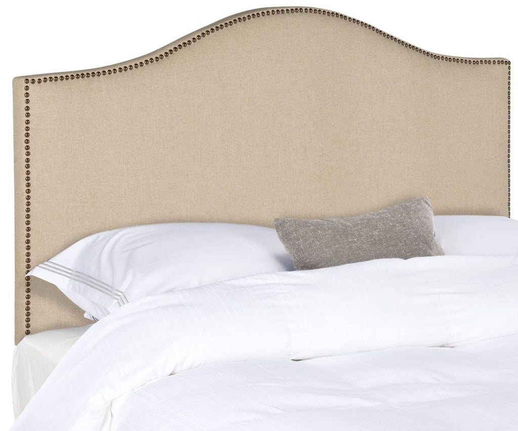 Hemp Queen Headboard Brass Nail Head V36428