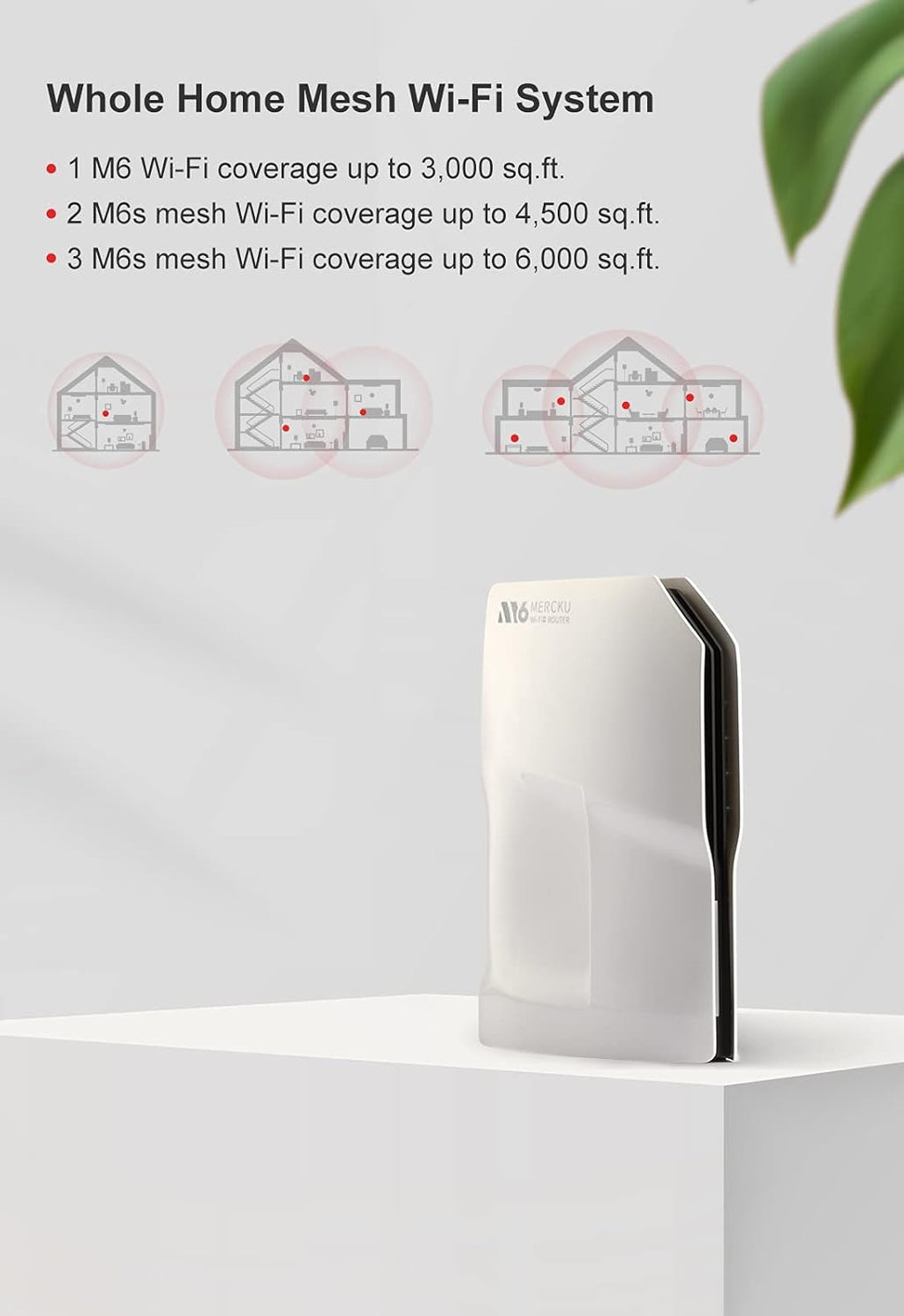 Mesh Wi-Fi 6 Router, 1 Pack, Dual-Band Gigabit, Pearl White A1657