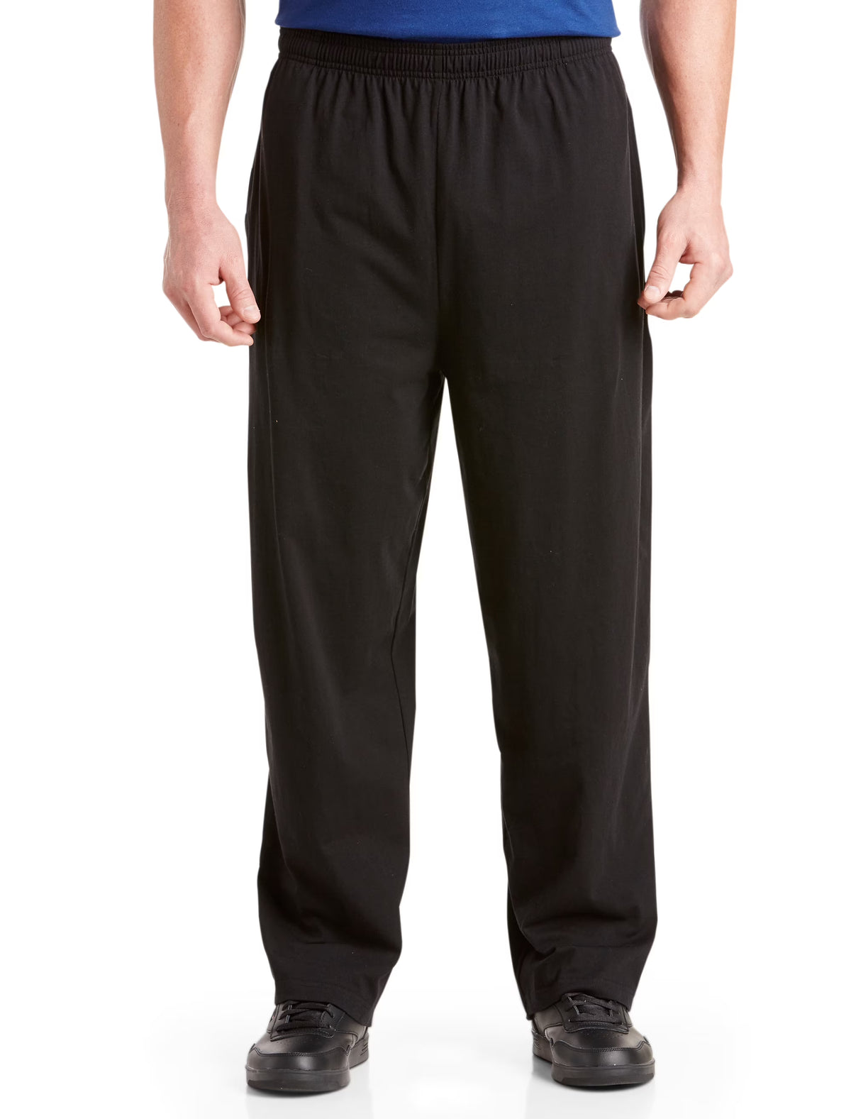 Black Open-Hemmed Jersey Pants R291