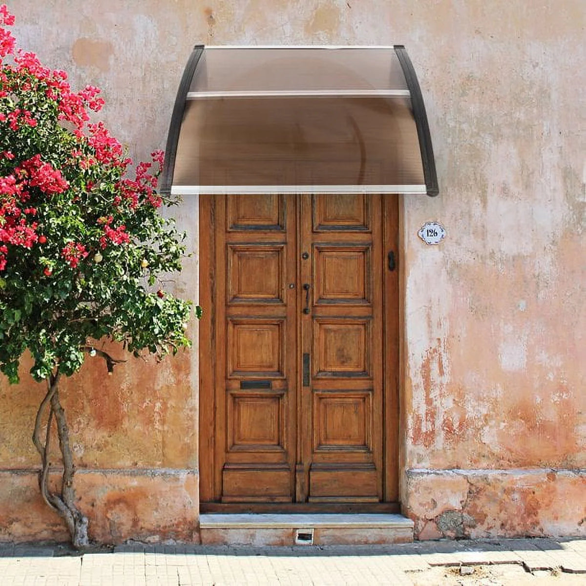Window Awnings 40" x 38" Brown & Black A217
