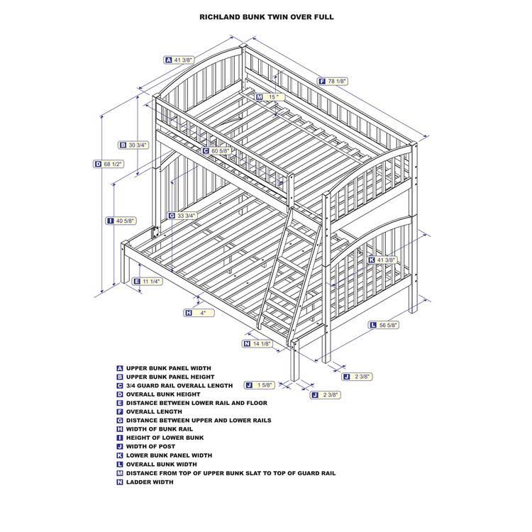 Twin Over Full Bunk Bed I908262