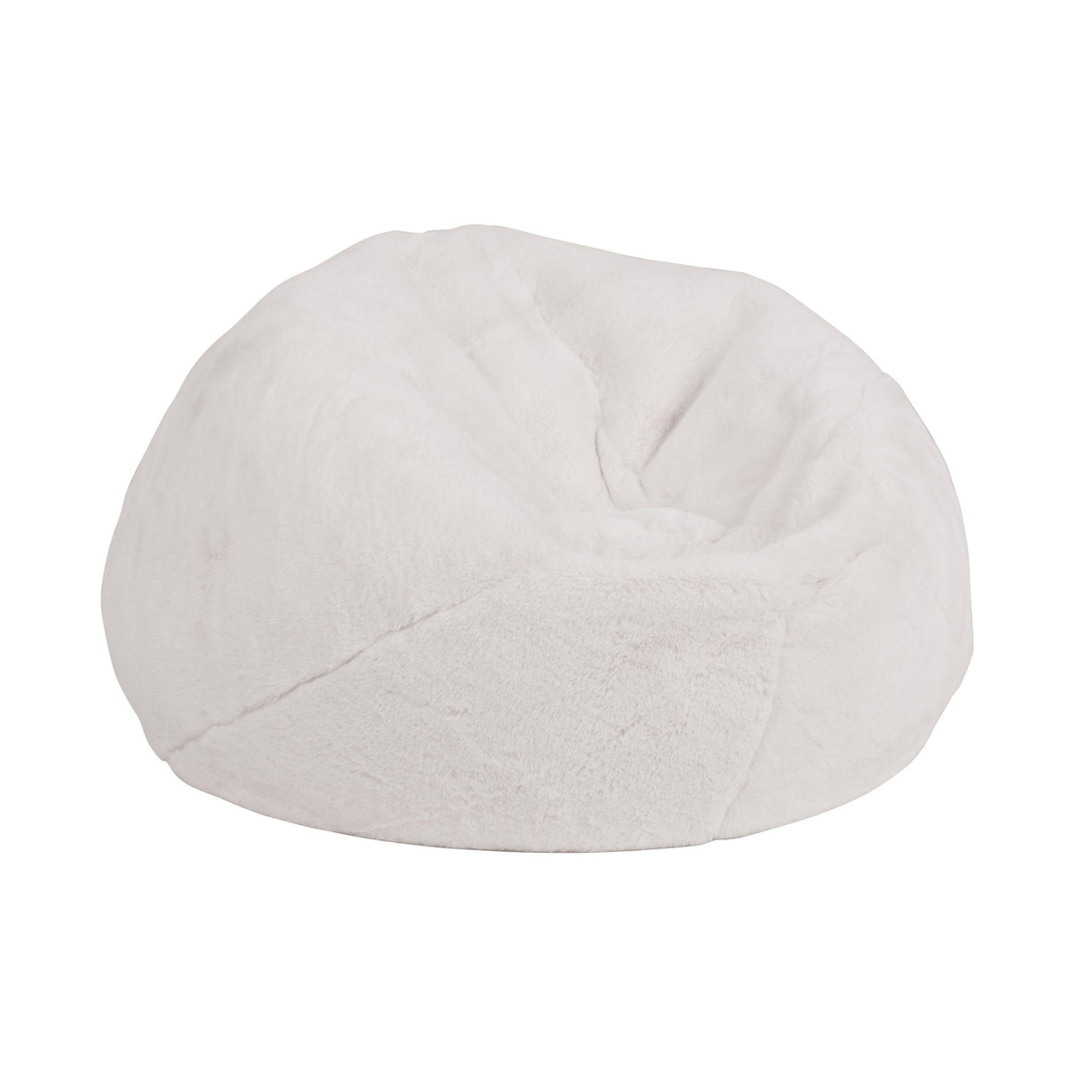 Small White Furry Kids Bean Bag Chair J718
