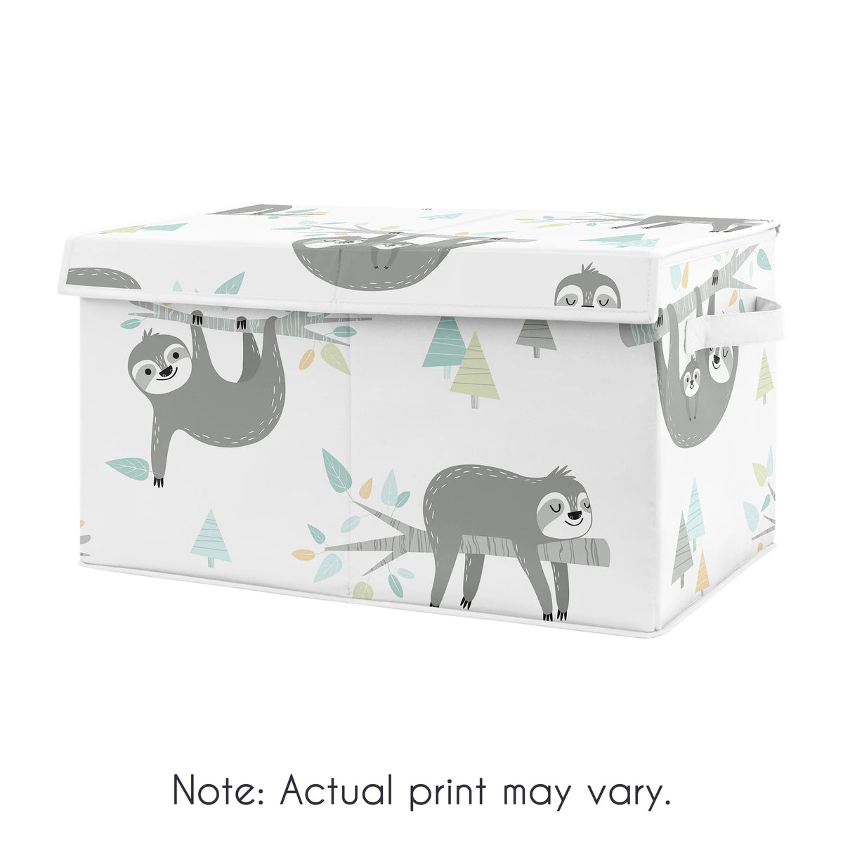 Aqua and Grey Storage Fabric Toy Box K58593