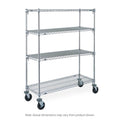 Chrome 4-Tier Stem Caster Cart H10396
