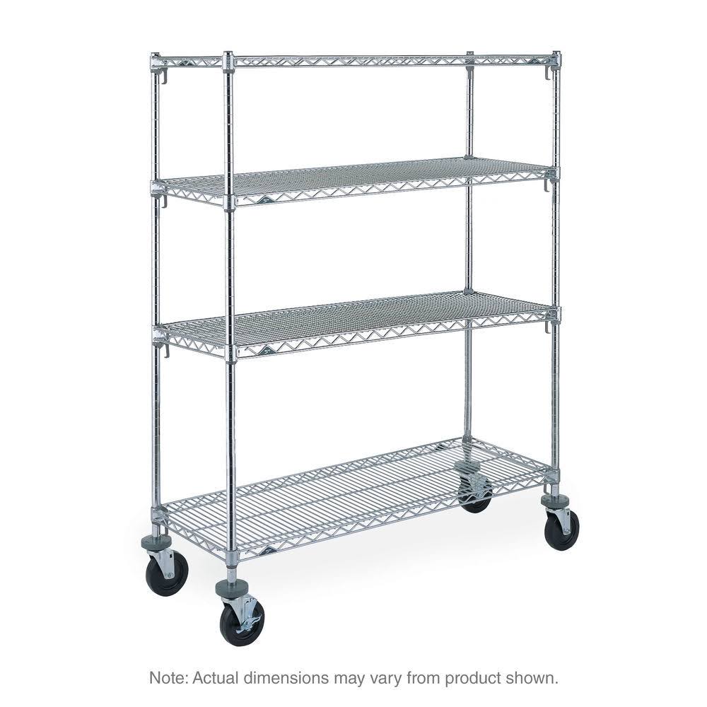 Chrome 4-Tier Stem Caster Cart H10396