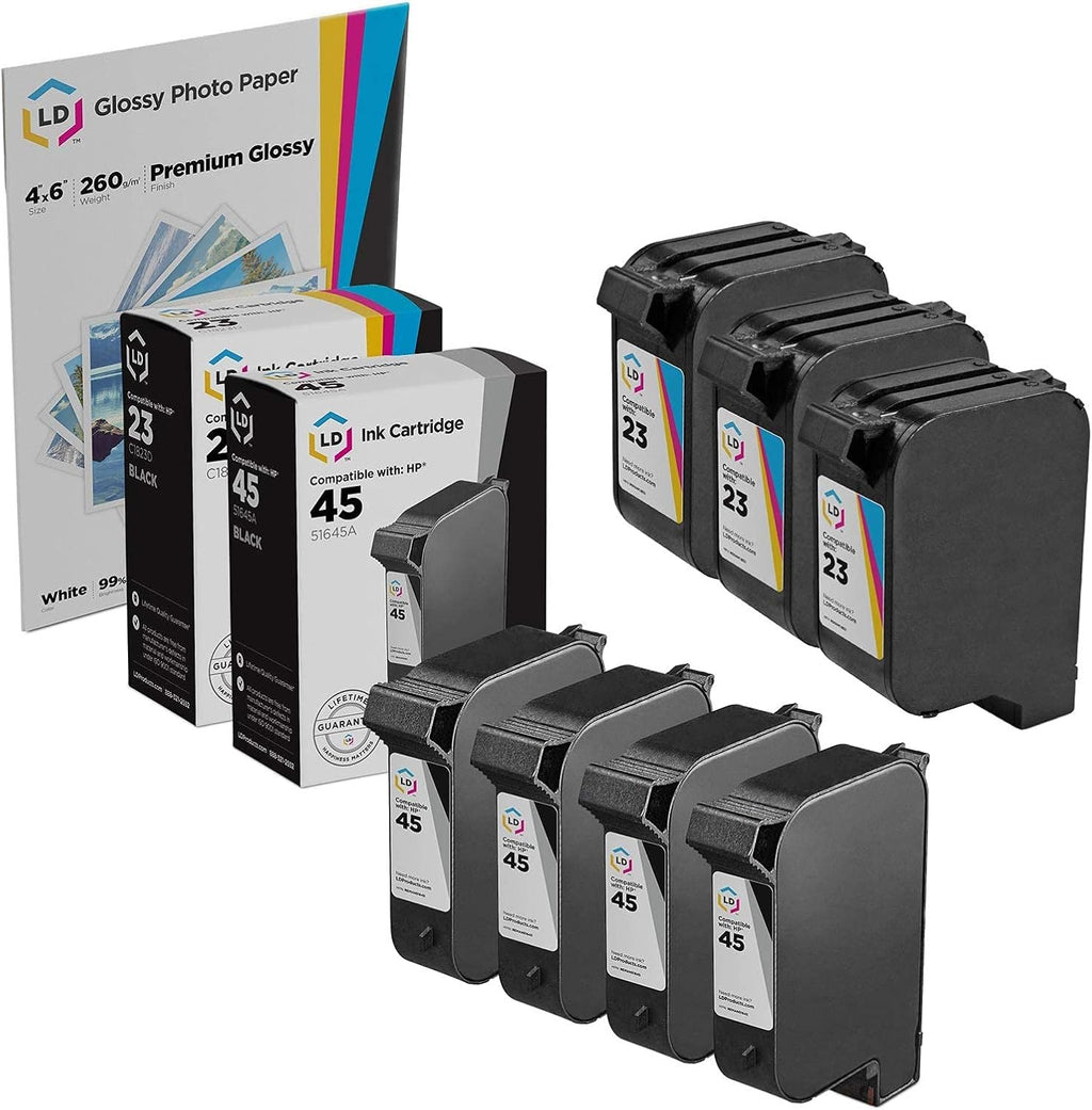 7-Pack Remanufactured Ink Cartridge for HP 45 & HP 23 A643263