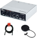USB Audio Interface with XLR Cable & Pop Filter Bundle O43370
