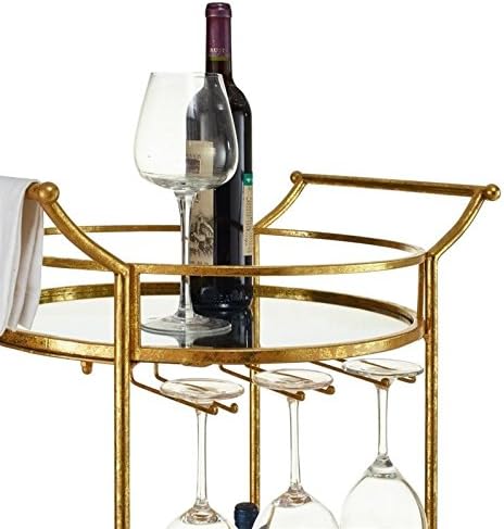 Gold Metal Bar Cart Q546