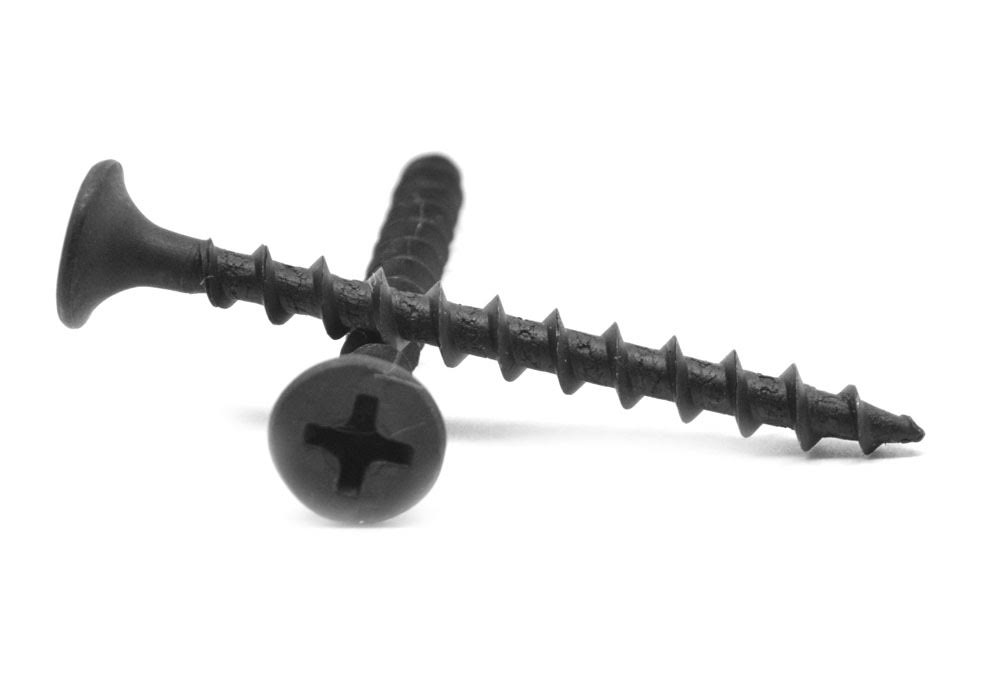 #6-18 x 1 1/8 x 22 Fine Thread Drywall Screw Phillips Bugle Head Medium Carbon Steel Black Phosphate Pk 10000 E295405