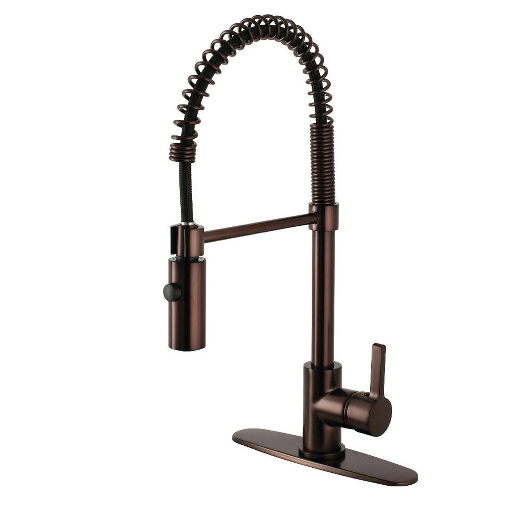 Polished Chrome Kitchen Faucet with Pull-Down Sprayer F5850